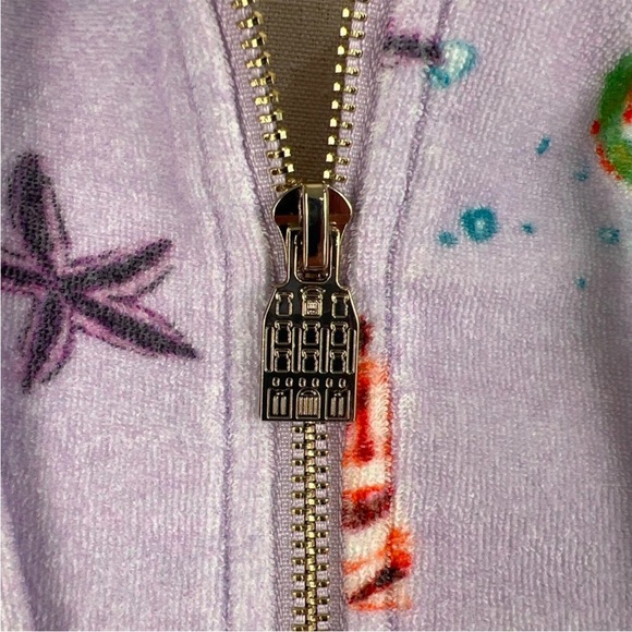 HILL HOUSE The Allie Zip Up Purple Sea Creatures Hoodie Jacket NWT - Picture 6 of 11